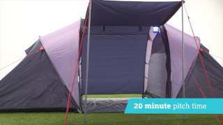 Halfords 4 Person Tunnel Tent  Dark Blue  Halfords UK [upl. by Yaner]