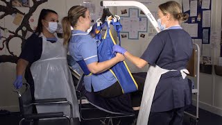 Aged Care students get hands on with Manual Handling class [upl. by Eisdnil]