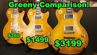 Gibson Epiphone amp Chibson Greeny Les Paul Comparison [upl. by Andrel]