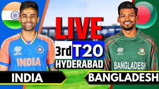 India vs Bangladesh 3rd T20  Live Cricket Match Today  IND vs BAN Live Match Today  BAN Batting [upl. by Nalon497]