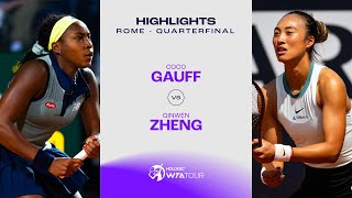 Coco Gauff vs Zheng Qinwen  2024 Rome Quarterfinal  WTA Match Highlights [upl. by Nylirrehs947]