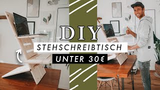 DIY Stehschreibtisch fürs Homeoffice aus Holz  Tisch Aufsatz günstig selber bauen  EASY ALEX [upl. by Susanna]