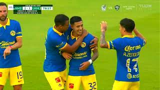 Todos los Goles  América 2  1 Tigres  Tour Águila 2023 [upl. by Grimbald]