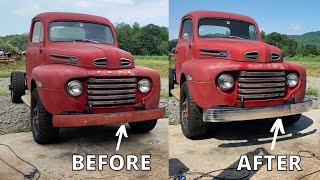 We just chromed the 1948 Ford bumper for 50 🚨 [upl. by Mistrot724]