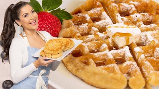 HOW TO MAKE BELGIAN WAFFLES EASY [upl. by Cirred]