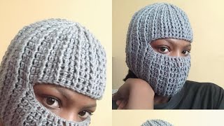 BALACLAVA SKI MASK CROCHET TUTORIAL  beginner friendly [upl. by Jalbert461]