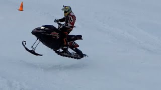 Riding Crashing Snow Hawk 600HO  JUST SNOWMOBILES [upl. by Jehu864]