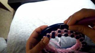 how to make baby booties on round loom 2 of 6 [upl. by Etnor]