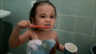 2 yearold kid Learn how to Brush the Teeth  Practice Tooth brushing is fun [upl. by Fin568]