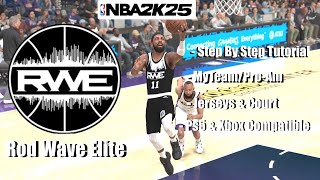 NBA 2k25  Best MyTeamProAm Jersey Tutorial  Rod Wave Elite [upl. by Erlin]