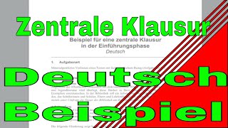 Zentrale Klausuren am Ende EF Deutsch Beispiel NRW [upl. by Hafirahs]