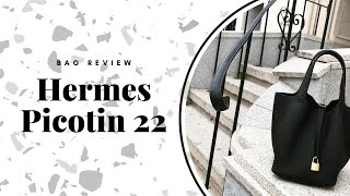 HERMES PICOTIN 22 BAG REVIEW [upl. by Fachini]