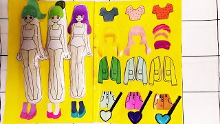 PAPER DIY HOW TO MAKE PAPER DOLL BOOKWEEKEND NIGHT OUTING EDITION [upl. by Sellig636]