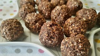 CZEKOLADOWE KULECZKI OWSIANE  Jak Zrobić Tylko 4 Składniki  4 Ingredients CHOCOLATE OAT BALLS [upl. by Esyahc643]