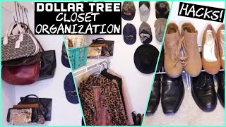 Dollar Tree Closet Organization HACKS [upl. by Lertsek287]