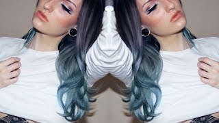 How I Dye My Hair Purple Steel Blue Gradient  Directions Alpine Green Midnight Blue  Lilac [upl. by Bella]