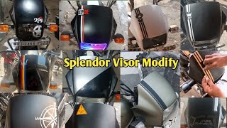 Top Hero Splendor Visor Modified Full Modification Video For Splender [upl. by Tien]