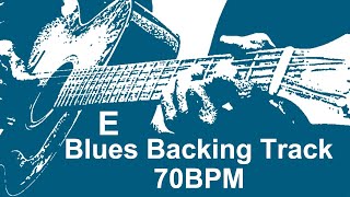 E Blues Backing Track 70 BPM [upl. by Nirrok]