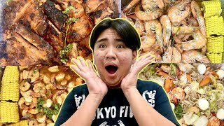 TARA MAG MUKBANG TAYO W LLOYD CAFE CADENA BUTTERED SHIRMP RIBS CHICKEN amp PANSIT BIHON [upl. by Ennovaj]