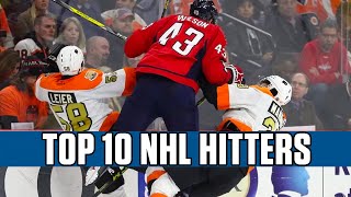 Top 10 NHL Hitters [upl. by Aissatsan]