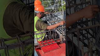 Install steel bar structure civilengineering [upl. by Soiritos]