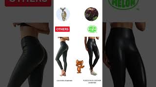 Leather leggings or fleece faux leather leggings Both offer style and warmth but faux leather give [upl. by Leksehcey]