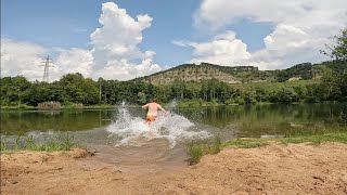 Badesee Klostersee Trennfeld mit Badestrand testet Justus König JK [upl. by Ykcor]