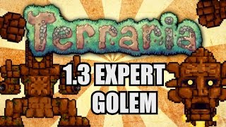 GOLEM EASY KILL GUIDE Terraria 13 Expert Solo [upl. by Yarased867]