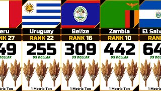 Sorghum Producer Price Annual from Different Countries [upl. by Ynatterb]