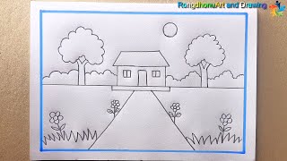 Koushole Drisso aka shikhun 🌳🏠 Learn to draw scenes with technique [upl. by Lewie694]