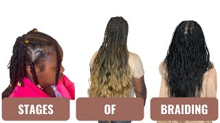 The STAGES of Hair Braiding A Braiders World hair braiding stages [upl. by Mathur]