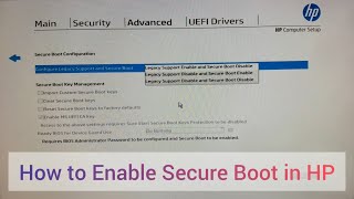 How to Enable Secure Boot in HP [upl. by Enrobyalc]