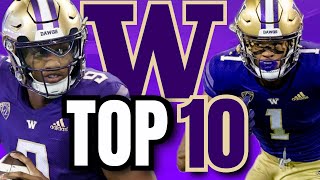 Washington Huskies TOP 10 Football Players for 2023 [upl. by Colver]