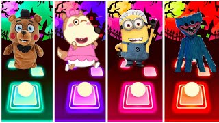 Freddy Fazbear vs Wolfoo vs Minions vs Poppy playtime chapter3🎶Who Will Win👑 [upl. by Ilojne]