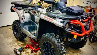 2018 Cam Am Outlander 650 Max Oil Change [upl. by Aisinut]