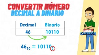 CONVERTIR UN NÚMERO DECIMAL A BINARIO  Super facil  Para principiantes [upl. by Lenhard496]