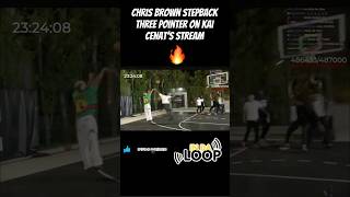 Chris Brown StepBack Three Pointer On Kai Cenat’s Stream chrisbrown kaicenat shorts clips viral [upl. by Nye]