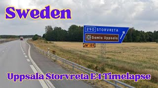 Driving in Sweden Uppsala Storvreta E4 Timelapse [upl. by Aned325]