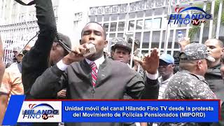 Unidad móvil del canal Hilando Fino TV desde la protesta del Movimiento de Policías Pensionados [upl. by Binni]