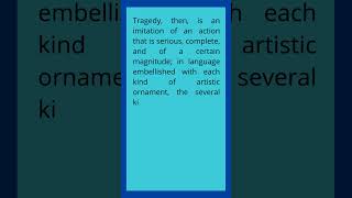 Definition of Tragedy by Aristotle [upl. by Hgielra]