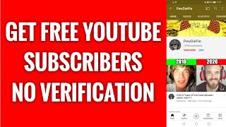 How To Get Free YouTube Subscribers No Verification [upl. by Garwood]