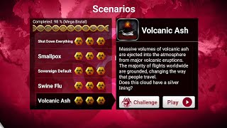 Plague Inc Volcanic Ash Scenario Mega Brutal Neurax Worm [upl. by Dehsar]