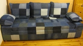 DIY jeans sofa Build a simple comfortable jeans sofa with simple tools and a little free time [upl. by Dearden]