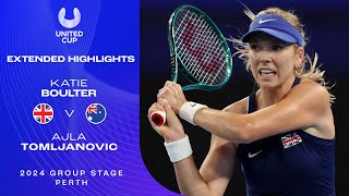 Katie Boulter v Ajla Tomljanovic Extended Highlights  United Cup 2024 Group C [upl. by Taimi236]