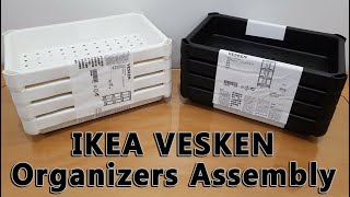 UNBOXING  IKEA VESKEN Organizers Assembly [upl. by Adon114]