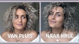 VAN PLUIS NAAR MOOIE KRULLEN MET WELLA NUTRICURLS 💋 Iris Rulkens [upl. by Nnalorac]