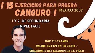 15 ejercicios de matematicas PRUEBA CANGURO 12 SECUNDARIA haz tu examen y verifica tus soluciones [upl. by Karee]