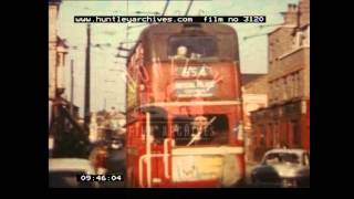 Trolleybuses 1950s  Film 3120 [upl. by Lunneta]