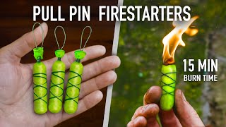 How to Make the Ultimate Survival Pull Pin Firestarter – 15 Min Burn [upl. by Abdu284]