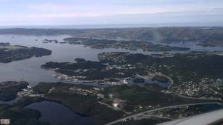 Visual approach and landing at ENBR Flesland Bergen [upl. by Tedi]